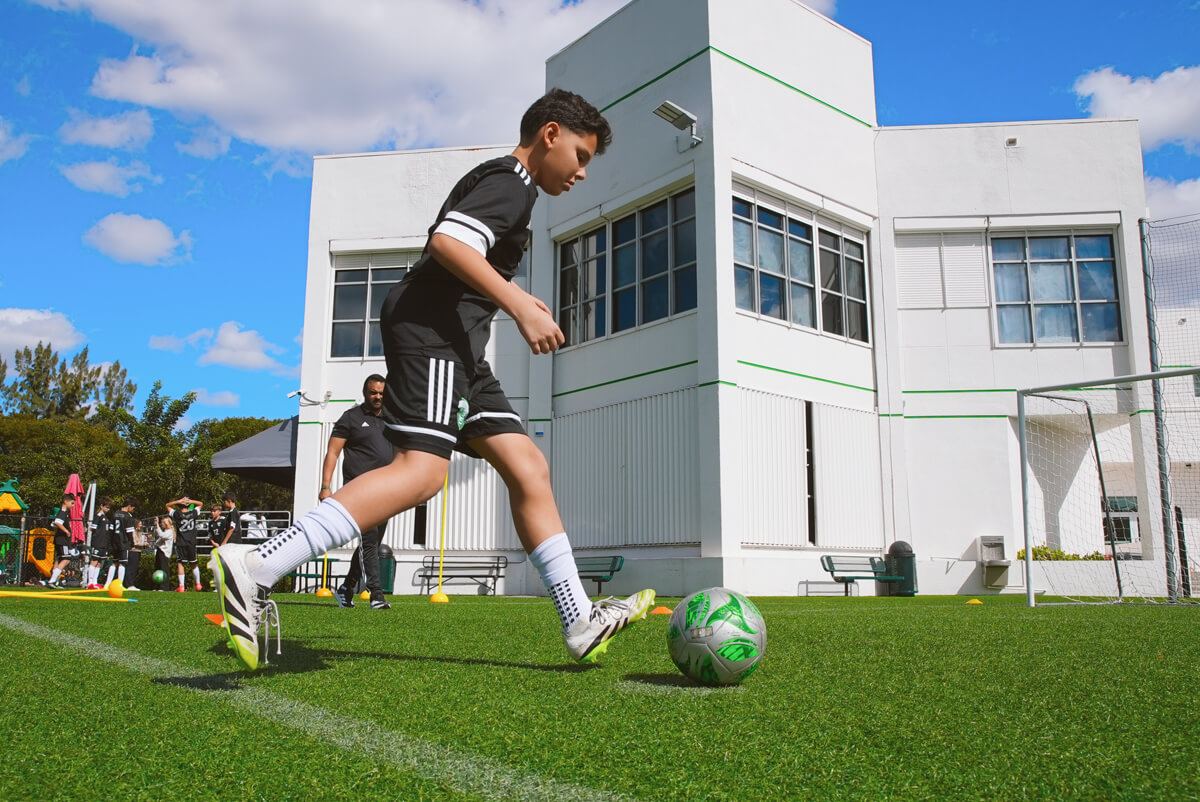 The soccer field